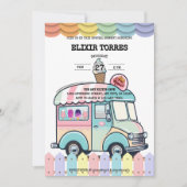 Modern Ice Cream Truck Sprinkles Baby shower Uitno Kaart (Voorkant)