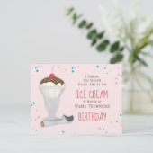 Modern Ice Cream Whimsical Briefkaart (Staand voorkant)