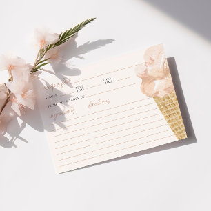 Modern Ice Cream Zomer Vrijgezellenfeest Recept Ka Notitiekaartje