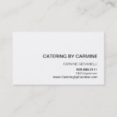 Modern Icon Silhouette - catering  | zwart/oranje Visitekaartje (Achterkant)