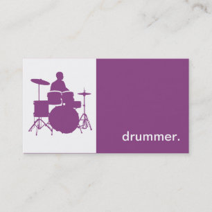 Modern Icon Silhouette Drummer - paars Visitekaartje