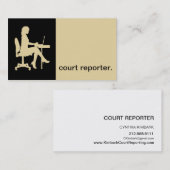 Modern Icon Silhouette, journalist | eggshell Visitekaartje (Voorkant / Achterkant)