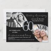 Modern Iconic 60th Wedding Anniversary Kaart (Voorkant)