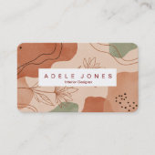 Modern Iconic Botanical Business Card | Editable  Visitekaartje (Voorkant)