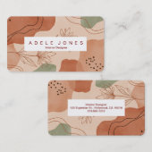 Modern Iconic Botanical Business Card | Editable  Visitekaartje (Voorkant / Achterkant)
