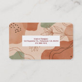 Modern Iconic Botanical Business Card | Editable  Visitekaartje (Achterkant)