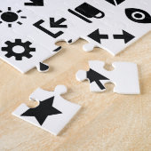 Modern Icons Jigzaag Monochrome Legpuzzel (Zijkant)