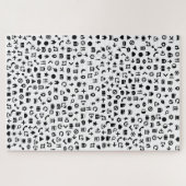 Modern Icons Jigzaag Monochrome Legpuzzel (Horizontaal)