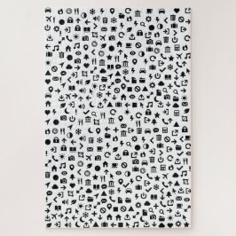 Modern Icons Jigzaag Monochrome Legpuzzel