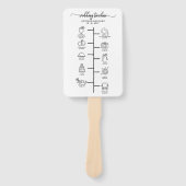 Modern Icoon Huwelijksprogramma & Zomer Schema Waa Handwaaier (Voorkant)