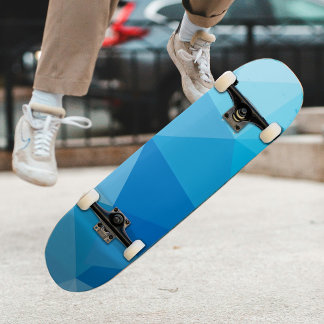 Modern Icy Blue variatie geometrisch patroon Persoonlijk Skateboard