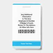 Modern ID Card Identification Badge (Achterkant)