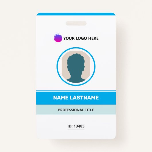 Modern ID Card Identification Badge (Voorkant)