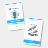 Modern ID Card Identification Badge (Voor- en achterkant)