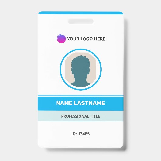 Modern ID Card Identification Badge (Voorzijde)