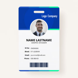 Modern ID Identification Card Photo Badge