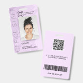Modern ID Kaart Kantoor Medewerker Barcode Logo Badge (Voor- en achterkant)