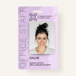 Modern ID Kaart Kantoor Medewerker Barcode Logo Badge