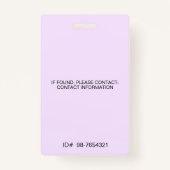 Modern ID Kaart Kantoor Personeelszaken Badge (Achterkant)