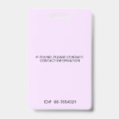 Modern ID-kaart kantoorpersoneel werknemer Zakelij Badge (Achterkant)