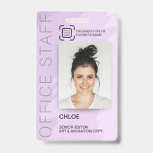 Modern ID-kaart kantoorpersoneel werknemer Zakelij Badge (Voorzijde)