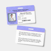 Modern ID Kaart Zakelijk Medewerker Bar Code Logo Badge (Voor- en achterkant)