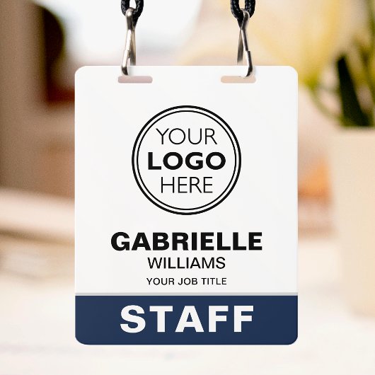 Modern ID-logo met QR-code voor beveiliging in mar Badge