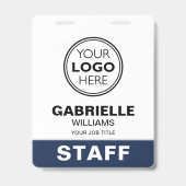 Modern ID-logo met QR-code voor beveiliging in mar Badge (Voorzijde)