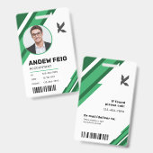 Modern Identificatiebadge voor Bedrijfsaccountant Badge (Voor- en achterkant)