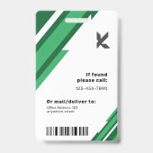 Modern Identificatiebadge voor Bedrijfsaccountant Badge (Achterkant)