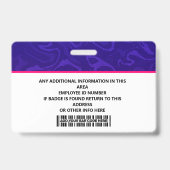 Modern Identification card Badge (Achterkant)