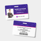 Modern Identification card Badge (Voor- en achterkant)
