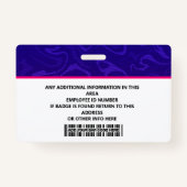 Modern Identification card Badge (Achterkant)
