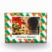 Modern IERLAND VLAG Kerstmis Keepsake Fotoblokken (Voorkant)