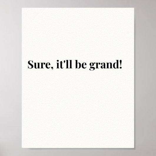Modern Iers Funny Ierse Quote Poster (Voorkant)