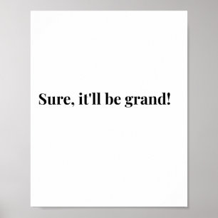 Modern Iers Funny Ierse Quote Poster