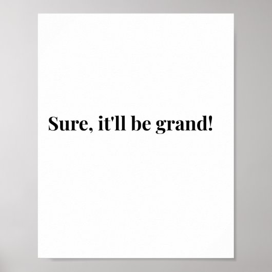 Modern Iers Funny Ierse Quote Poster (Voorkant)