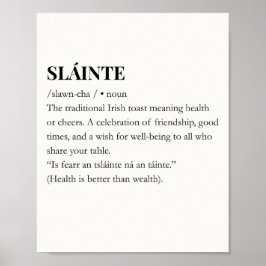 Modern Iers Funny Ierse Slainet Citatem Poster