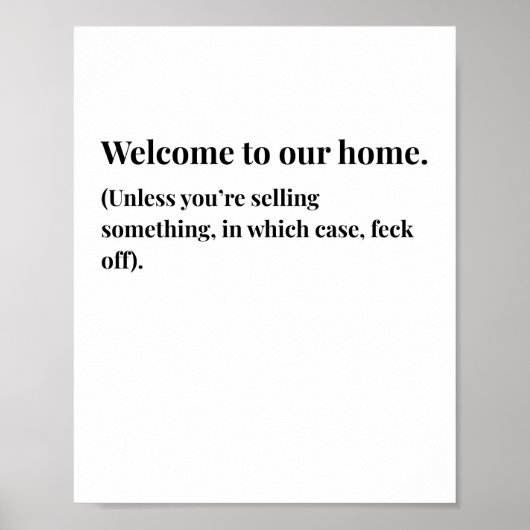 Modern Iers Grappige Ierse Citat Poster (Voorkant)