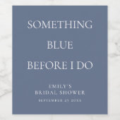 Modern iets blauw voordat ik Vrijgezellenfeest Wijn Etiket (Enkel label)