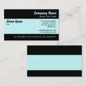 Modern II - Bleek blauw en zwart Visitekaartje (Voorkant / Achterkant)