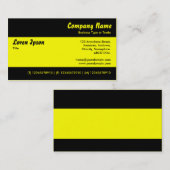 Modern II - Geel en zwart Visitekaartje (Voorkant / Achterkant)