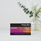 Modern II - Kleur Tex magenta en Oranje Visitekaartje (Staand voorkant)