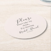 Modern Ik ben aan het dansen Ronde Kartonnen Onderzetter (Gebogen)