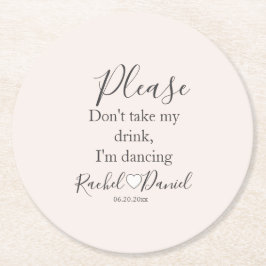 Modern Ik ben aan het dansen Ronde Kartonnen Onderzetter