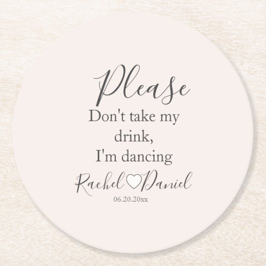 Modern Ik ben aan het dansen Ronde Kartonnen Onderzetter (Voorkant)