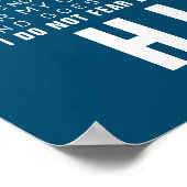 Modern ik ben het kind van een King Blue Nursery Poster (Hoek)