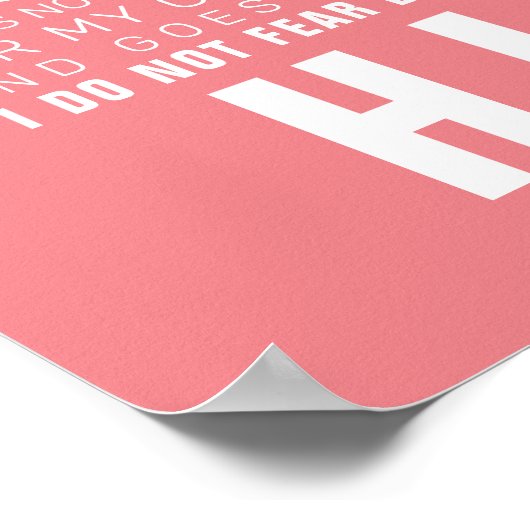 Modern ik ben het kind van een koning roze zuster poster (Hoek)