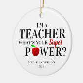 Modern: "Ik ben leraar" | Leerlingenwaardigheidsge Keramisch Ornament (Links)