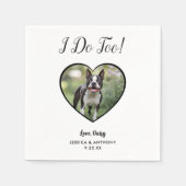 Modern Ik doe ook foto huisdier bruiloft Servet (Voorkant)